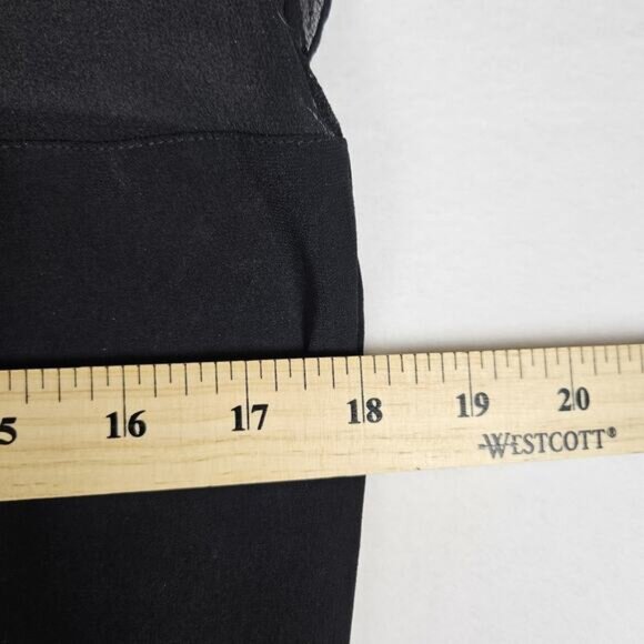 Polo Ralph Lauren Silk Semi Sheer Top Blouse Designer Cap Sleeve Black Size 4 - Picture 9 of 11